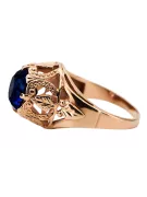 Vintage Sapphire Ring Original Vintage 14k Produkt z Pink Gold VRC080R